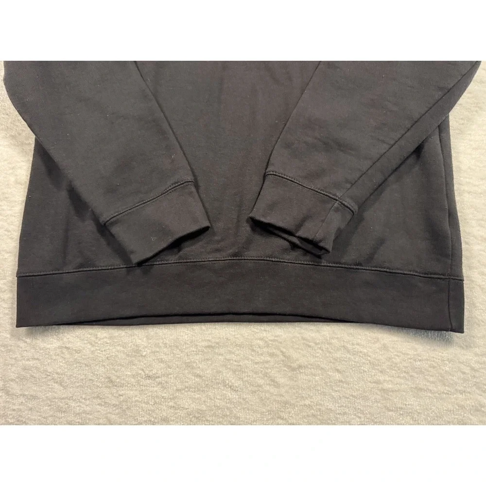 Chaps‎ The Everyday Fleece Mens Crewneck Sweatshirt Black Red Stripe Size L